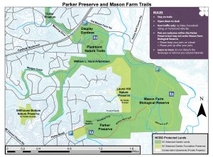 trail map of mason farm and parker preserve
