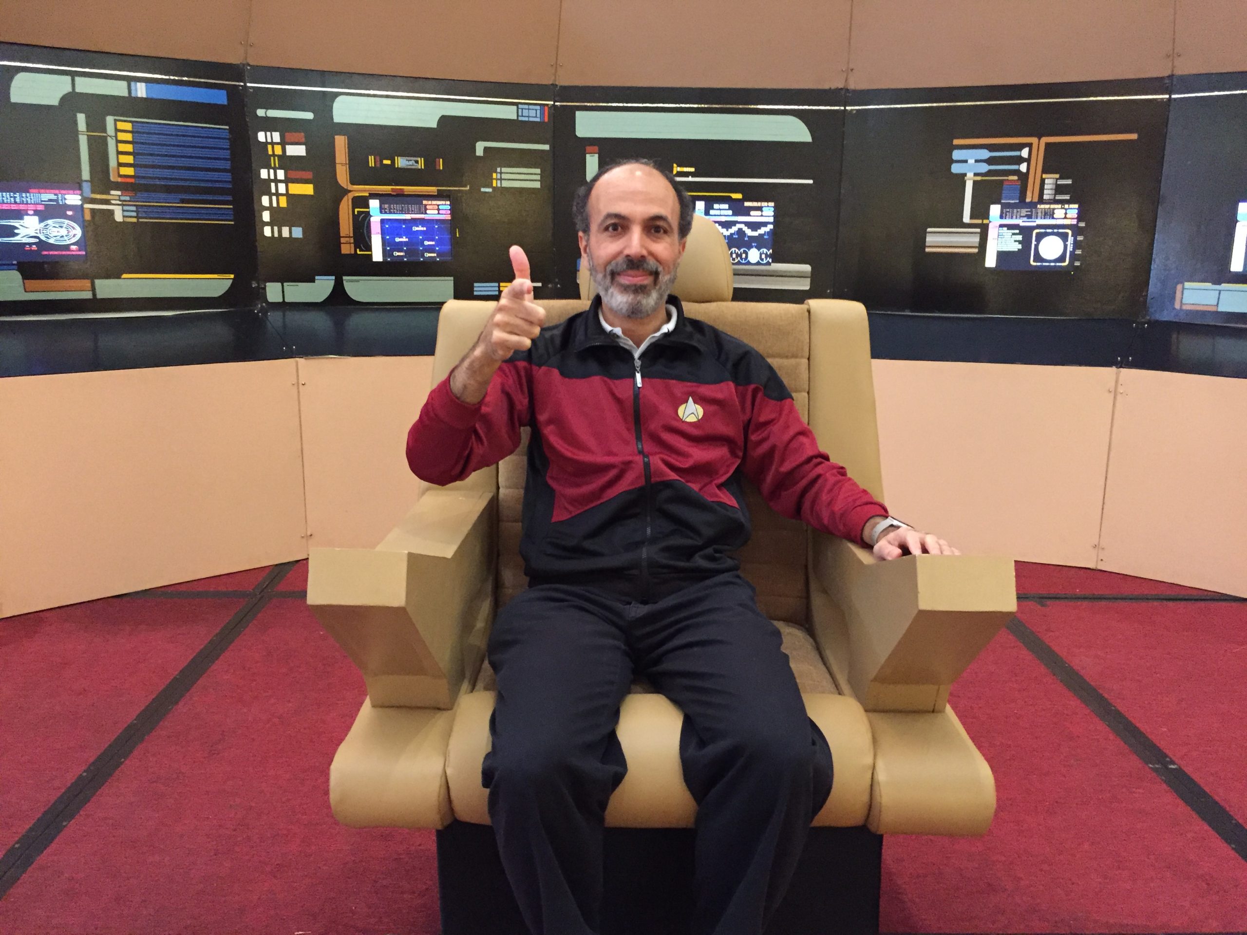 Dr. Mohamed Noor in Star Trek gear