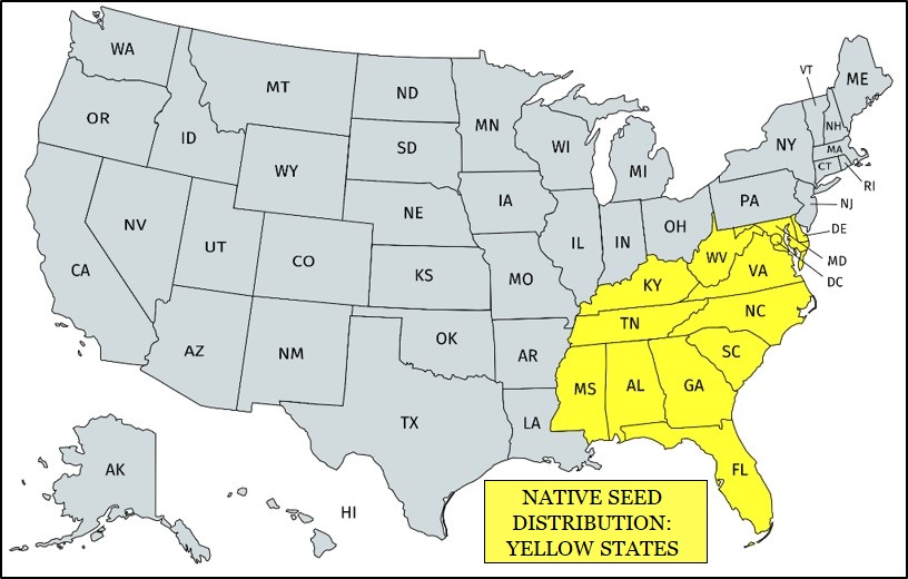 native seed distribution range map
